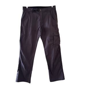 Prana Men’s Hiking Cargo Pant Charcoal Gray Size Small Camping Gorpcore Active
